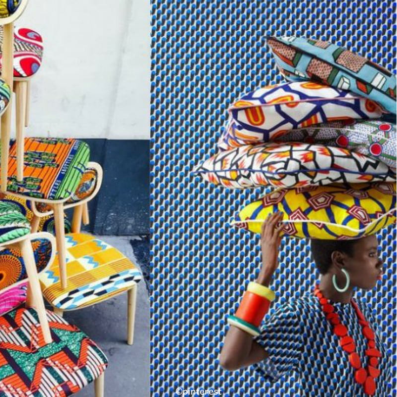 Chaises Wax africain